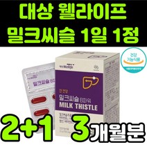 대상웰라이프 밀크씨슬 밀크시스 milk thistle 실리마린 silymarin complex 밀크티슬 밀크씨유 시리마린 복합 비타민B군 강황 헛개나무 민들레 추출물 직장인 추천, 3박스(3개월분)