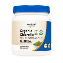 뉴트리코스트 오가닉 클로렐라 분말 16oz 1LB 1회 제공량당 3g, 1파운드(1팩), 1개