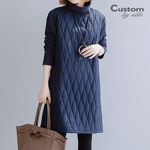 커스텀에이블 누빔패딩 터들 원피스 C2211OP623D
