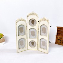 화이트 로즈 파티션 액자 장미 삼면경 사진액자 포토 프레임 인테리어 디자인 아이디어 상품