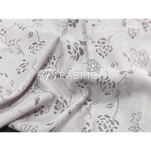 패브릭제이 대폭 30수 마 선주름 꽃무늬 락카 플라워 번아웃 원단 FJ-186