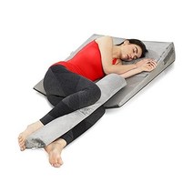 Lunix LX9 엑스트라 라지 정형외과 침대 웨지 베개 세트 88 3 x 81 19 1cm(35 32 7 5인치) 수술 후 메모리 폼 등 목 및 다리 완화 편안하고 조절 가능한, XL 7.5 Inches_회색.