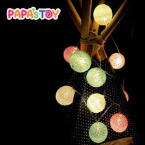 파파스토이 5각 인디언텐트, 추가구성5_블링블링코튼볼(크림화이트)