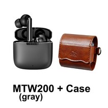 Shanling-MTW200 TWS 블루투스 5.2 이어폰 무선 헤드폰 스포츠 방수 이어버드 헤드셋 마이크 포함, MTW200gray andCase