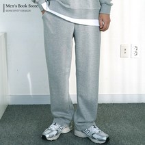 [맨즈북] 헤비 트레이닝 남자 와이드 츄리닝바지 루즈핏 롱 스웨트팬츠 그레이외 3color