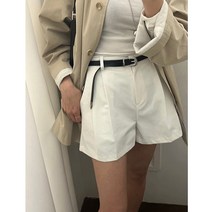 핀턱 코튼 4부 반바지