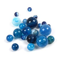 원석 믹스 블루 비즈, 4mm