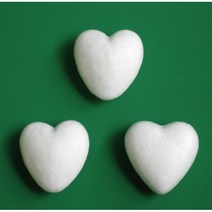 핸디몰 스치로폼 모음(공.원형.링.반구.별.하트.트리.눈사람.버스외), 스치로폼 하트6cm(5개)