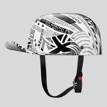 오토바이 소두핏 스냅백 헬멧 할리 스쿠터 베스파 모자 NO02 비보뉴 Y942F329, 화이트