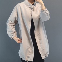 여성 하프 바람막이 점퍼 반목 가벼운 여자 점퍼 힙커버 66사이즈 77사이즈 화사한 컬러 엄마옷 추천 꽃샘추위 봄철 외투 잠바 화이트 베이지 하프 여성 봄 점퍼 연베이지 F