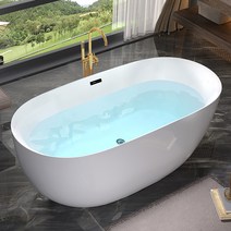 월풀욕조 단순화 된 Abluba Bathtub Small Apartment 가정용 얇은 가장자리 통합 레드 타원형 독립 성인 가족 목욕, 1.2m, Bathton Golden Goose Neck이 땅에