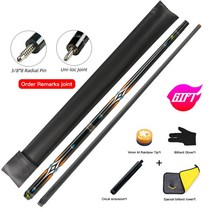 카본큐 무사시큐 롱고니큐 탄소 섬유 풀 큐 CRICAL 11.5/12.5mm 팁 스틱 Uniloc 3/8*8 방사형 조인트 기술, 04 CA-2F_02 12.5mm