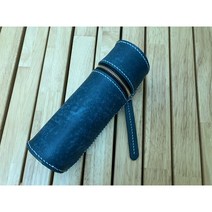 수제가죽필통 펜슬케이스 가죽공예 이태리 베지터블가죽 원통형필통