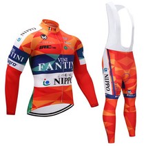 Fantini 봄 가을 프로 팀 겨울 사이클링 저지 세트 긴 플리스 슈트 Maillot Ciclismo Hombre MTB 의류 20D