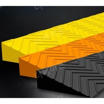 계단경사로 휠체어경사로 경사판 노란색 계단 진입판 진입로 경사 보조 발판, 노란색 높이 2cm