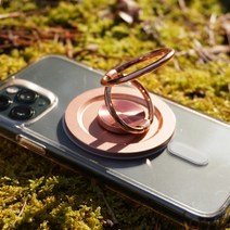 우버디즈 맥세이프 호환 강력 자석 링 그립톡, 로즈골드