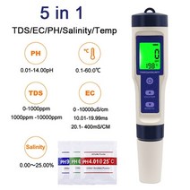 토양 수질 수분 농도 EC tds ph 전도도 염도 측정기 meter 메타 계 134, 1에서 5