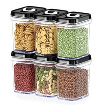 DWËLLZA KITCHEN Airtight Food Storage Containers with Lids – 6 Piece Set Air Tight Kitchen Storage C, 1, 6 Piece Storage Set