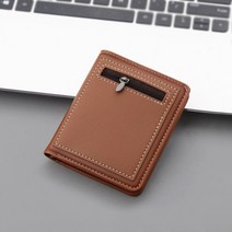 지갑 비즈니스 남성 블랙/브라운 숏 PU 가죽 카드 홀더 케이스 남자 돈 가방 지퍼 동전