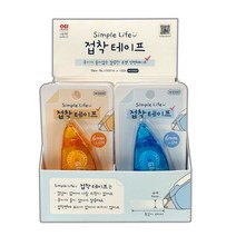 심플라이프 양면테이프 롤러 타입 12개(박스) 접착 테이프, 세트