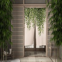 일본 노렌 도어 커튼 파티션 주방 출입구 장식 녹색 식물 간단한 카페 레스토랑 하프, 11 CLX01046_07 100x170cm