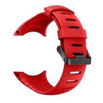 순토 다이빙컴퓨터시계 suunto core smartwatch용 금속 걸쇠가 있는 suunto core soft 실리콘 교체용 손목 스포츠 밴드용 yayuu 시계 밴드, 빨간색, 빨간색