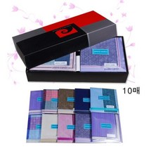 고급 선염 남성 선물용 손수건 10매세트 50대남성 봄