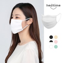 힐타임 투와이어 비말차단마스크 KF-AD 50매입 개별포장/블랙투톤/화이트, 화이트, 50개, 50개