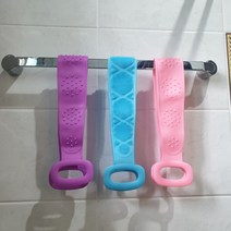 너나마켓 저자극 실리콘 샤워타올 1+1 등밀이 때수건 각질제거, 색상랜덤 1+1