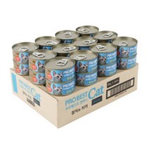 우리와 프로베스트 캣 푸드 캔 참치 치어 80g 1박스 24개입 길고양이 습식 사료 간식