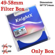 KnightX-스타 라인 카메라 렌즈 필터 52MM 55MM 58MM 67MM 77MM 캐논 eos 소니 니콘 d3300 400d 18-135 d5100 사진 사진127795, 49-58mm Filter Box_55mm