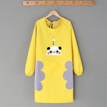 애견유니폼 애견 미용 가운 목욕 방수 미술 애견미용사복 직원복 공방 학교 방모 긴팔, P핏 래쉬가드(판다)옐로우