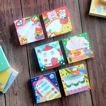 러블리 곰돌이 떡 메모지 8x8cm - 귀여운 떡메 캐릭터 메모지 16종, 4. 케틀하우스