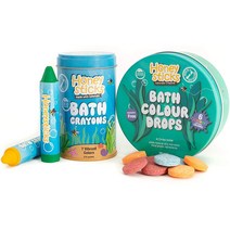 Honeysticks 허니스틱 베스 크레용 팩 Bath Pack Bath Color Tablets & Bath Crayons, 36 Drops, 7 Colors, Washable & Easy Clean Up