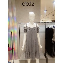 [AK PLAZA] [ab.f.z](AFS2OO59F) 오프숄더프릴체크원피스