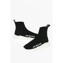 Moschino (N22) 모스키노 여성 스니커즈 LOVE solid color RUNNING35 sock sneakers with contrasting sole