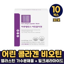 락토테미 하루 밸런스 어린콜라겐 피쉬콜라겐 펩타이드 콜라겐 비오틴 식약처 개별인정형 건강기능식품, 10박스, 하루밸런스 어린콜라겐 x 30포