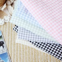 총각원단) 대폭 잔체크 양면시어서커 지지미 리플 6컬러 c9, 그레이