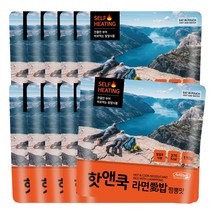 발열전투식량 핫앤쿡 라면애밥 짬뽕맛 10+1개세트