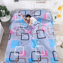 캠핑 장비피부 여행 침낭 여행 누락 호텔 호텔 호텔 호텔 Verit Double Slip Double Plasma Birds 80x230cm, 칠색격자