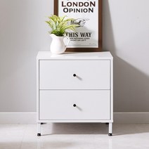 가온리빙 케인 500 2단 서랍형 협탁, 화이트