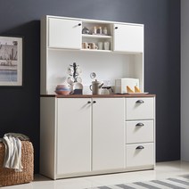 [1만원★즉시할인]장인가구 퓨어 1200 서랍 상부 주방수납장세트, 아이보리