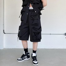 남자카고반바지 고프코어룩 숏 건빵바지 남성 미드 팬츠 툴링 C01