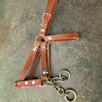 승마용품 말 고삐 마방굴레 가죽 끈 훈련 도구, 중형-높이1.2-1.4m