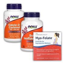 페어헤븐 미오폴레이트 미오이노시톨 인돌3카비놀 이소플라본 세트, 나우푸드 이소플라본 120정