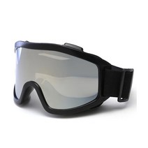 스키 액세서리 스노 모빌 고글 겨울 야외 방풍 마스크 스노우 보드 UV 프로텍션 스포츠 안경, [03] C03 black Silver