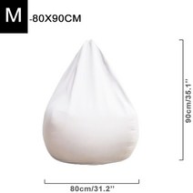 편안한 빈 백 커버 레이지 소파 흰색 메쉬 거트 충전재 없음 가구 XF1033, [02] M-80X90CM