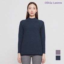올리비아로렌 홀가먼트 배색 하프넥 니트 풀오버 VOBBLWS1216