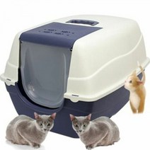 브랜드없음 고양이 뚜껑 화장실 사막화 방지 토일렛 초대형 6개, 배송메세지에 기재