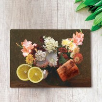 디자인 강화 유리도마 항균 플레이팅 도마 2 1003049, 소 - 280x200mm, 루소-놀람